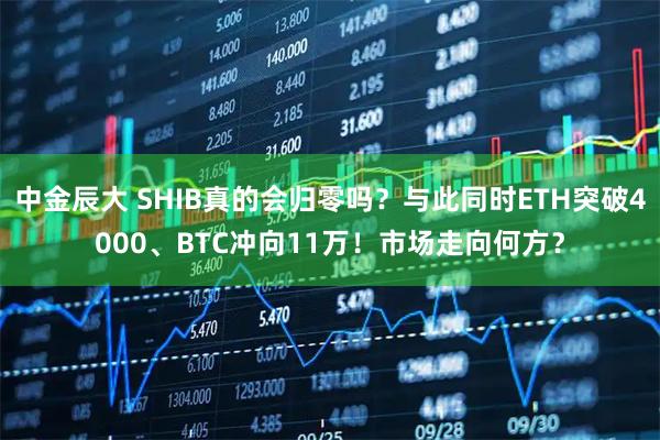 中金辰大 SHIB真的会归零吗？与此同时ETH突破4000、BTC冲向11万！市场走向何方？